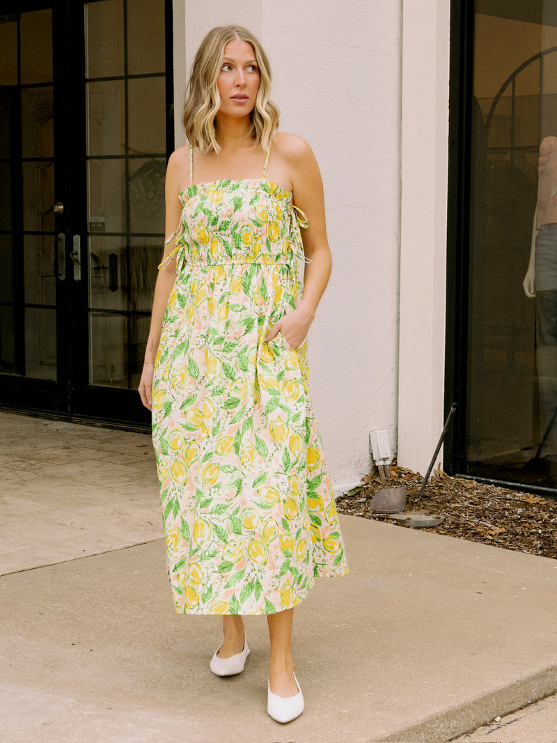 Meet Me in Santorini Lemon Grove Bliss Maxi Dress