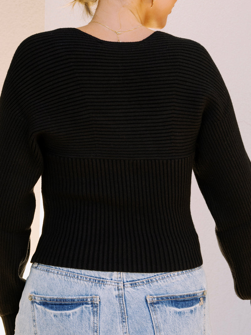 Endless Rose Black Knitted Top