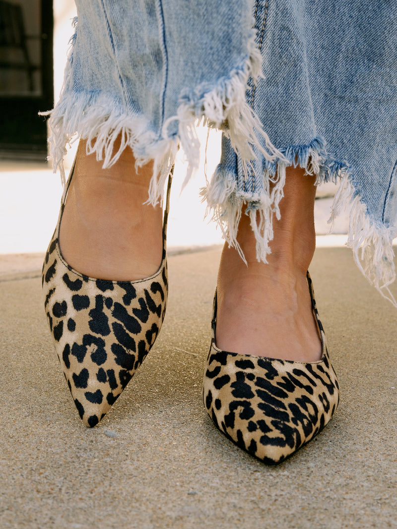 Leopard Slingback Heels