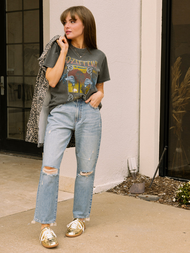 Led Zeppelin Inglewood Sunkissed Gray Tee