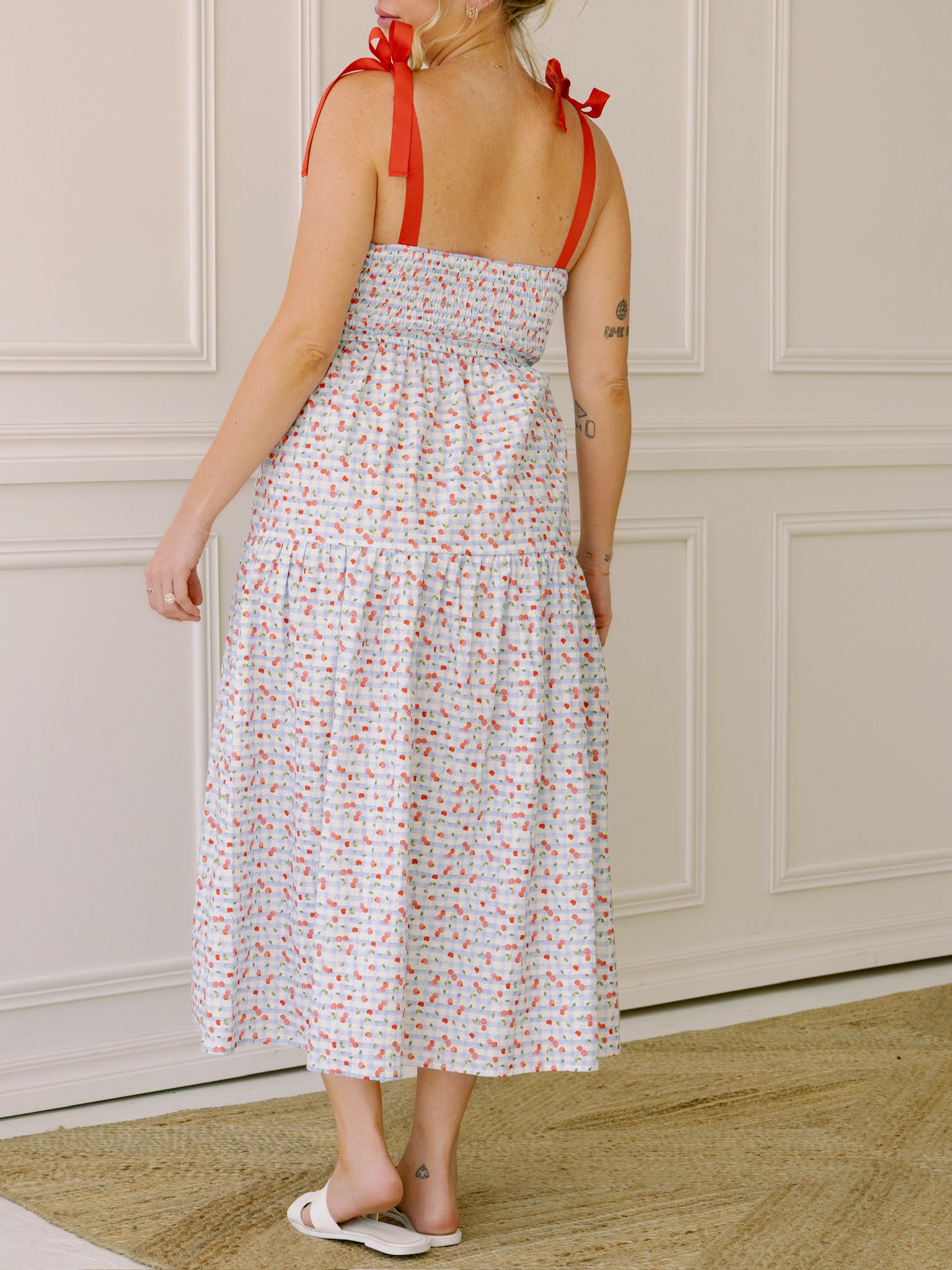 Sincerely Ours Cherry Check Alexa Dress