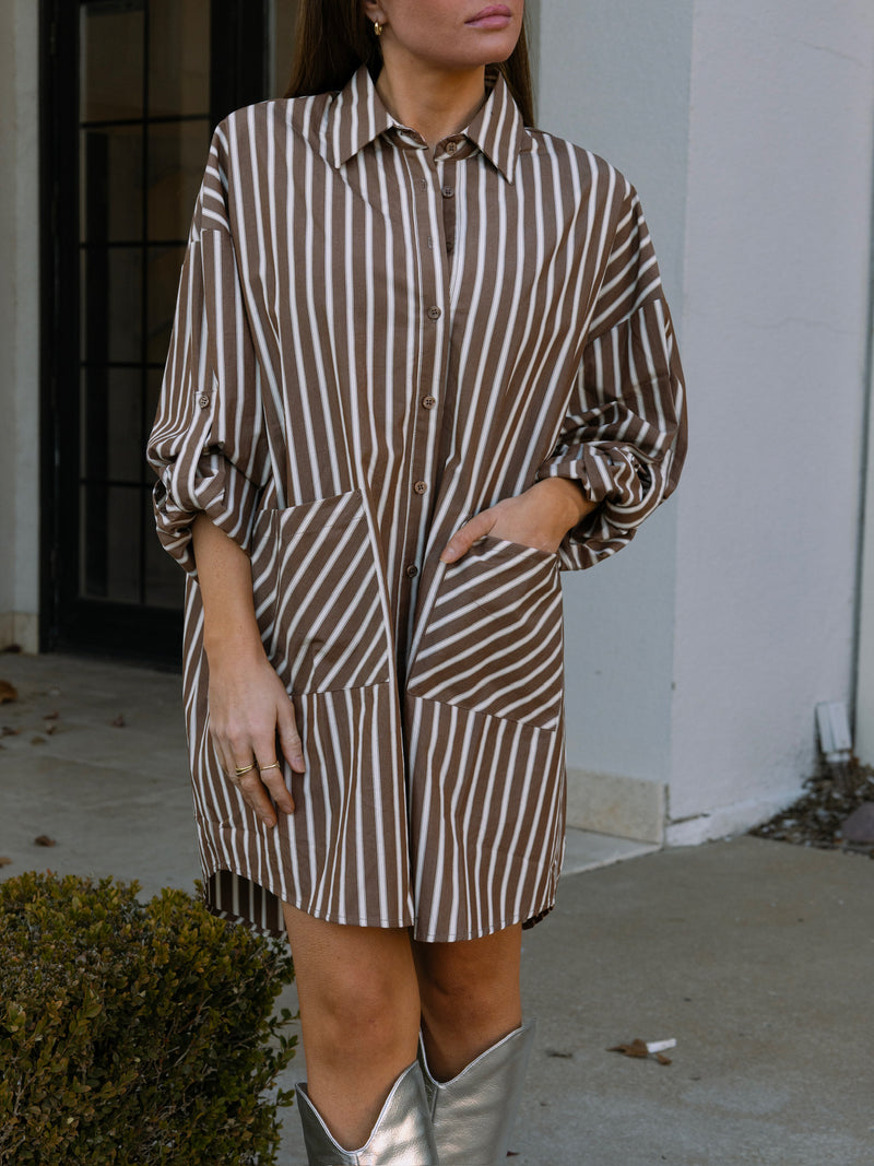 Bailey Brown Button Down Dress