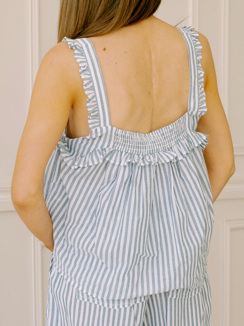 dRA Mondi Tank in Fog Blue Stripe