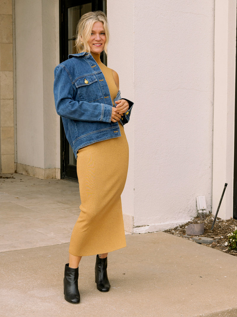 English Factory Denim Jacket With Gold Buttons