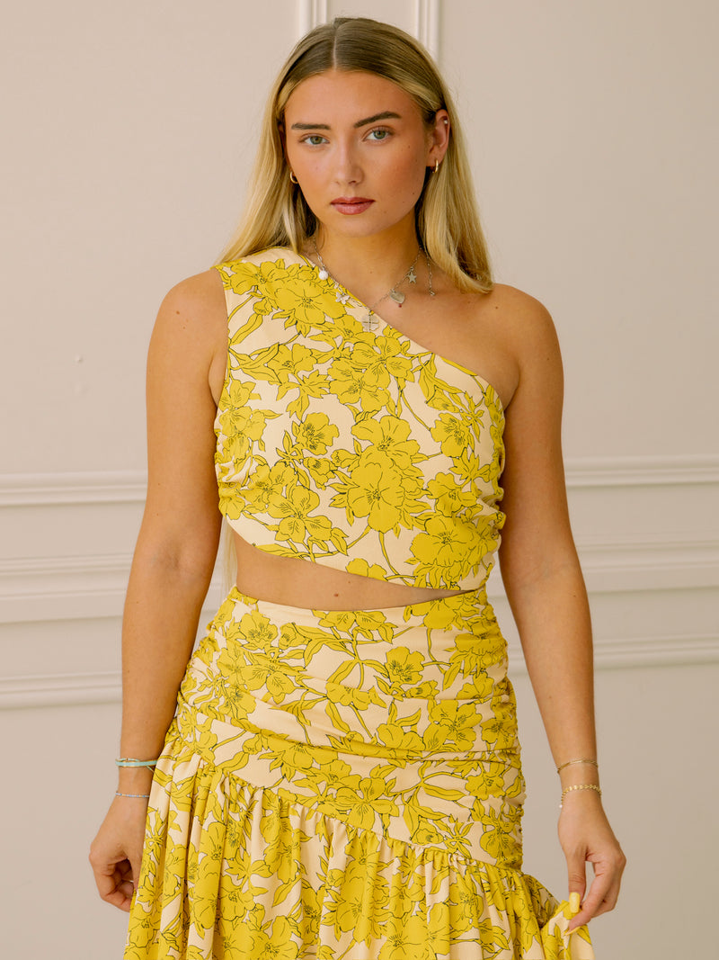 Sunkissed Garden One Shoulder Maxi