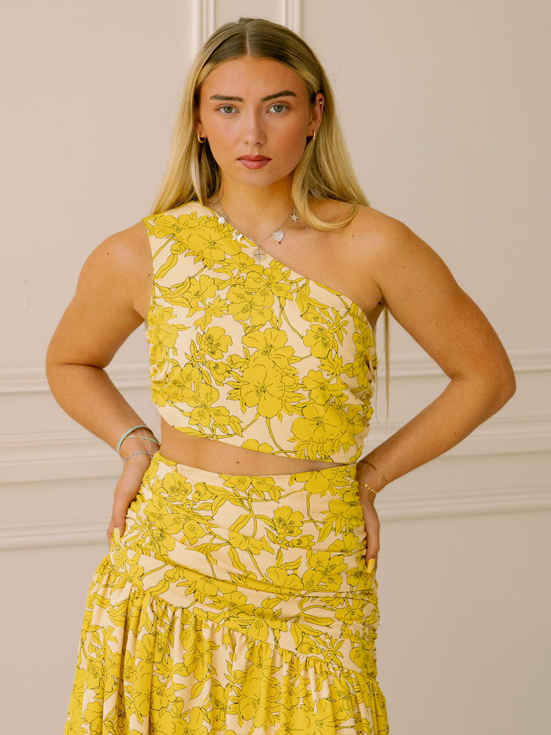 Sunkissed Garden One Shoulder Maxi