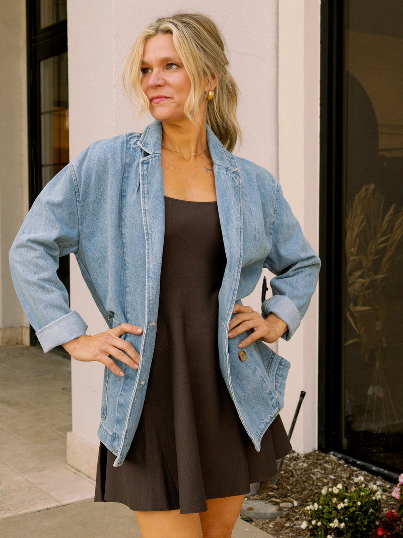 Oversized Denim Blazer