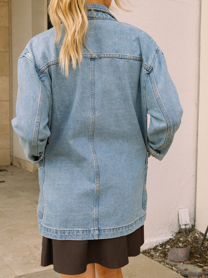 Oversized Denim Blazer