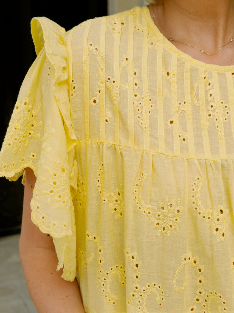 Sunny Yellow Ruffled Set