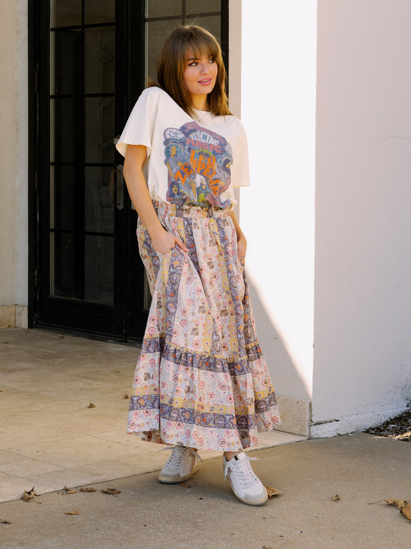 Paisley Midi Skirt