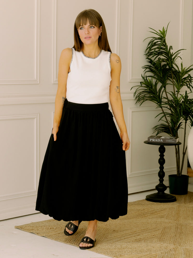 Lucy Paris Bubble Midi Skirt