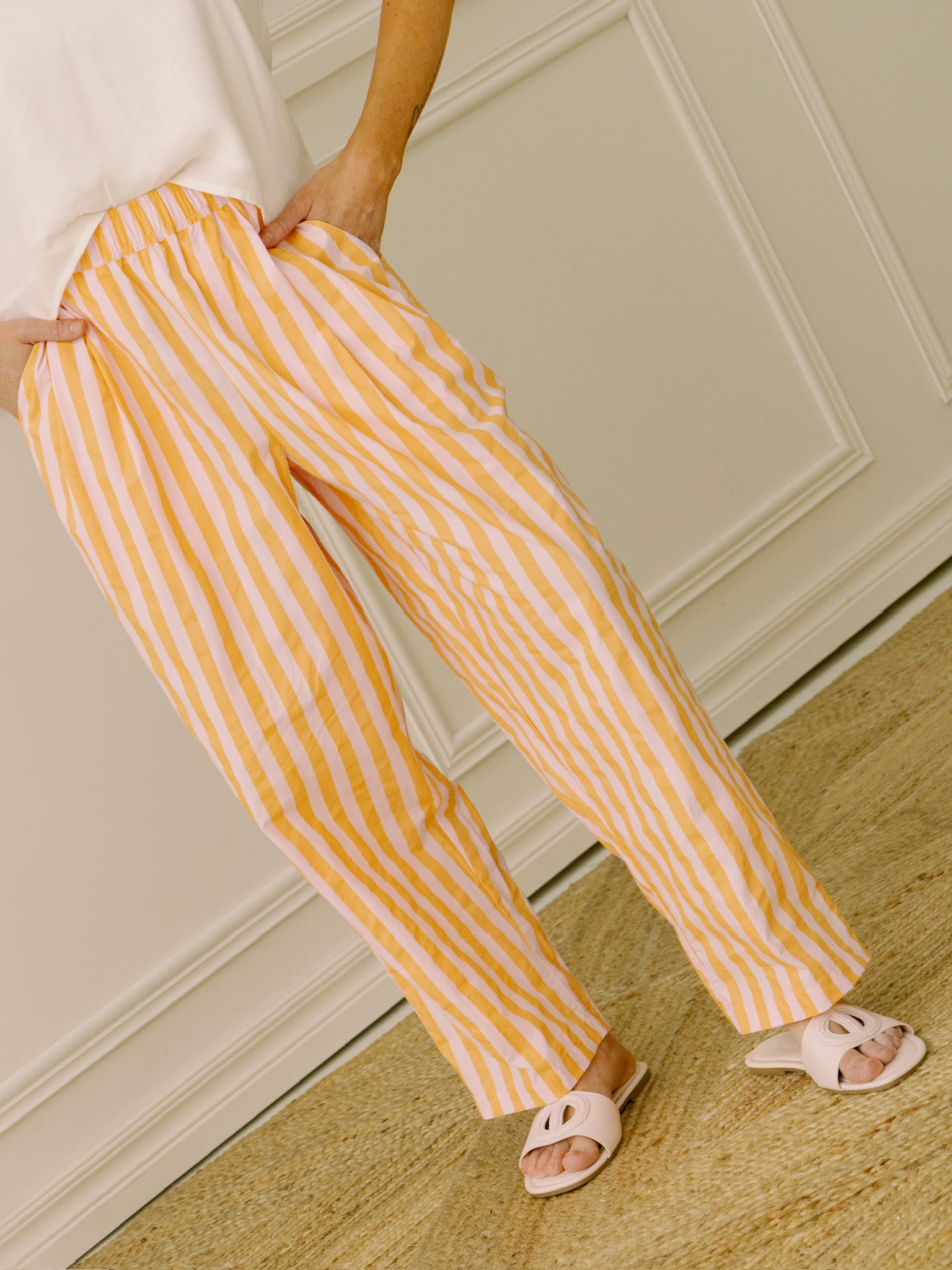 dRA Bryan Orange and Pink Stripe Pant