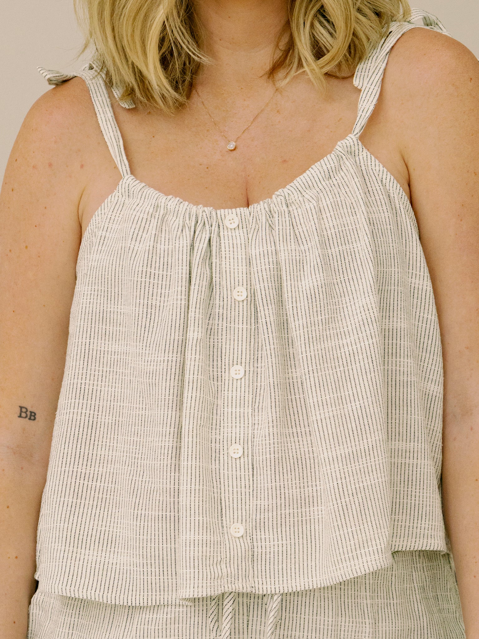 Mojave Tie Strap Button Tank