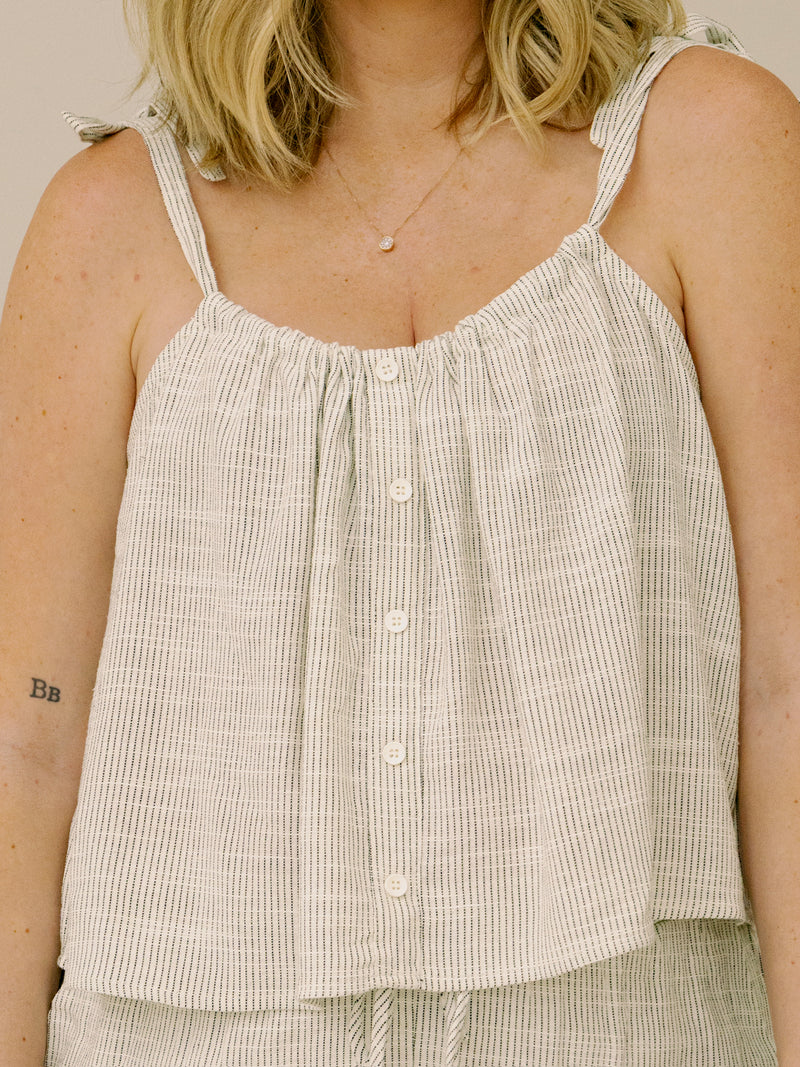 Mojave Tie Strap Button Tank