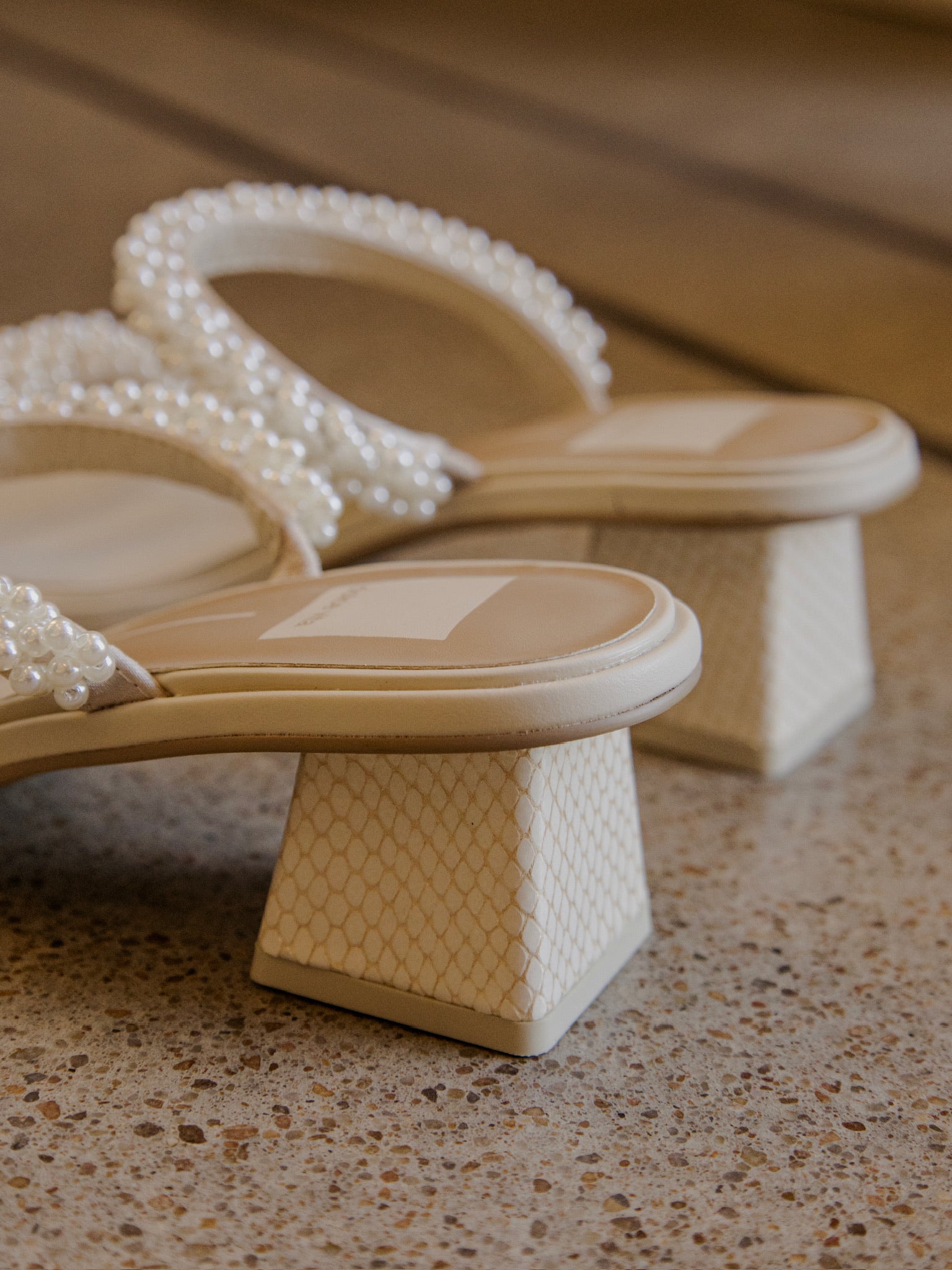 Dolce Vita River Pearl Heels - Vanilla Pearls