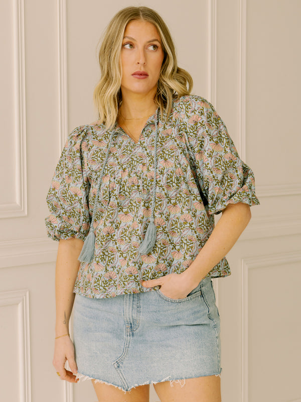 dRA Ophelia Top in Floral Block