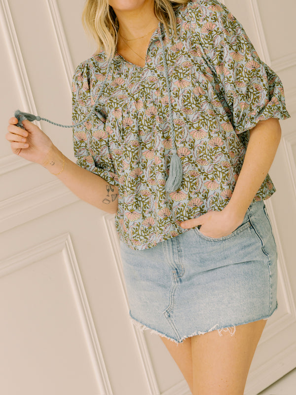 dRA Ophelia Top in Floral Block