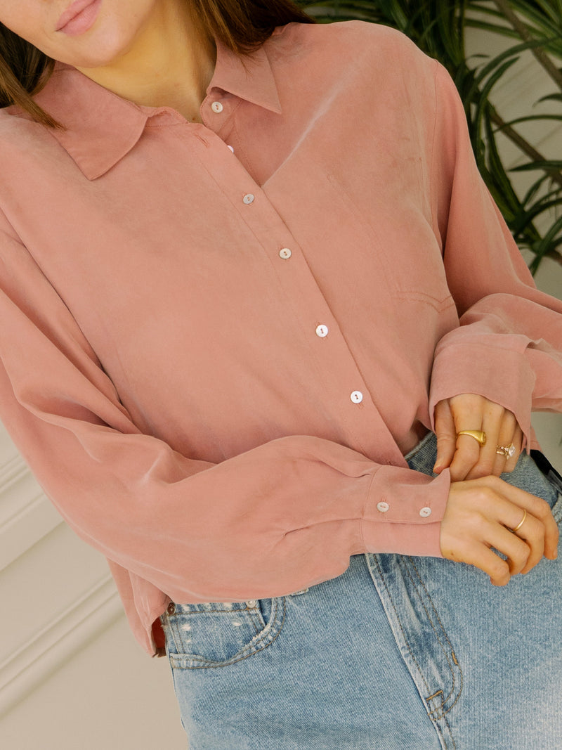 Lucy Paris Baker Cargo Top - Dusty Rose