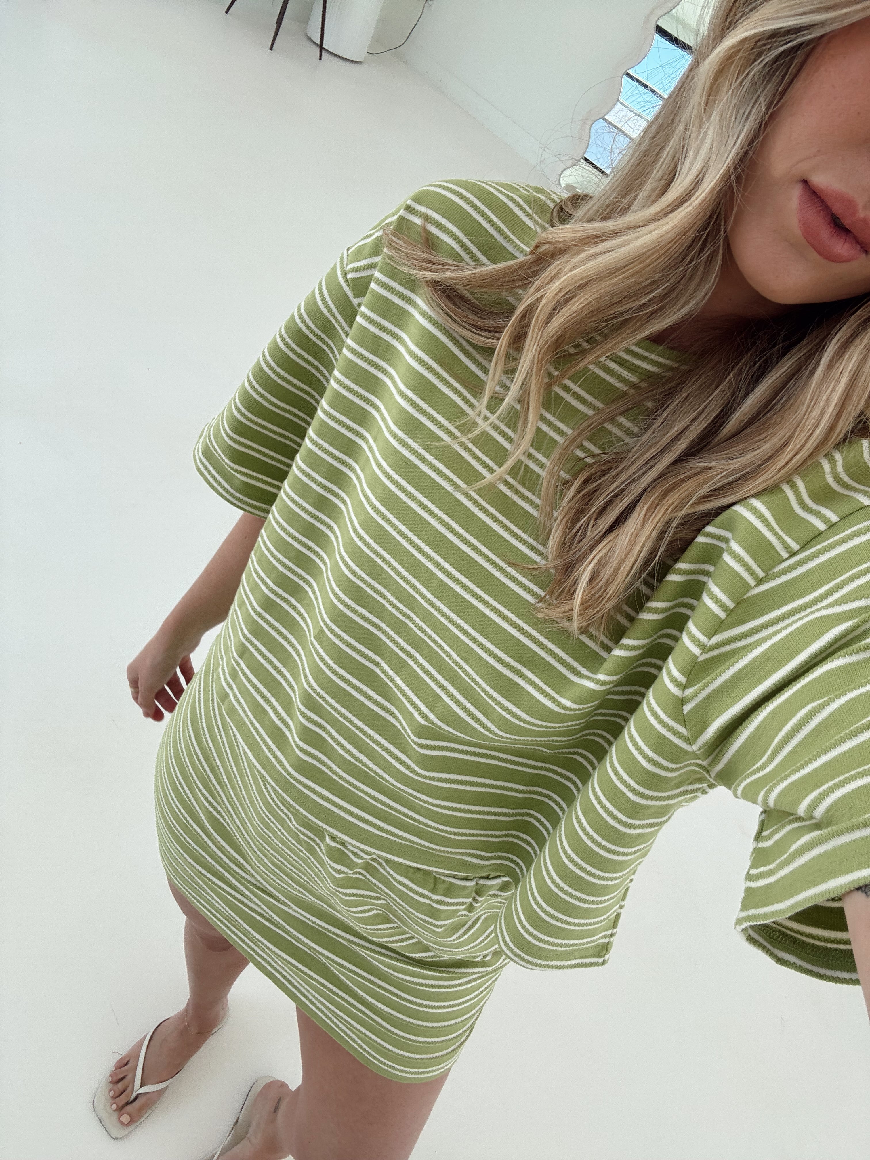 Macy Matcha Stripe Top