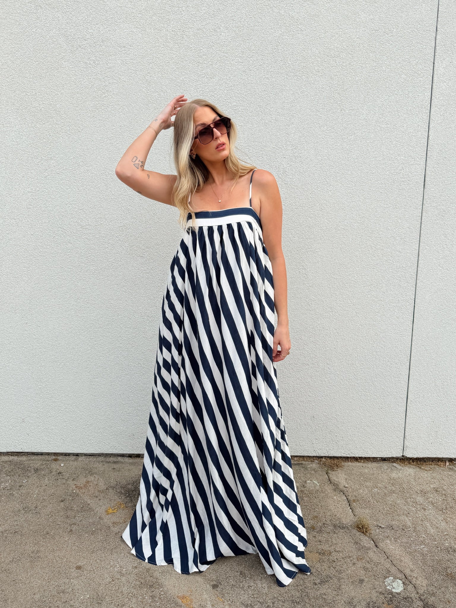 Main Street Stripe Maxi Dress