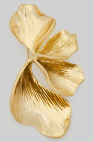 Gold Dipped Petal Brooch