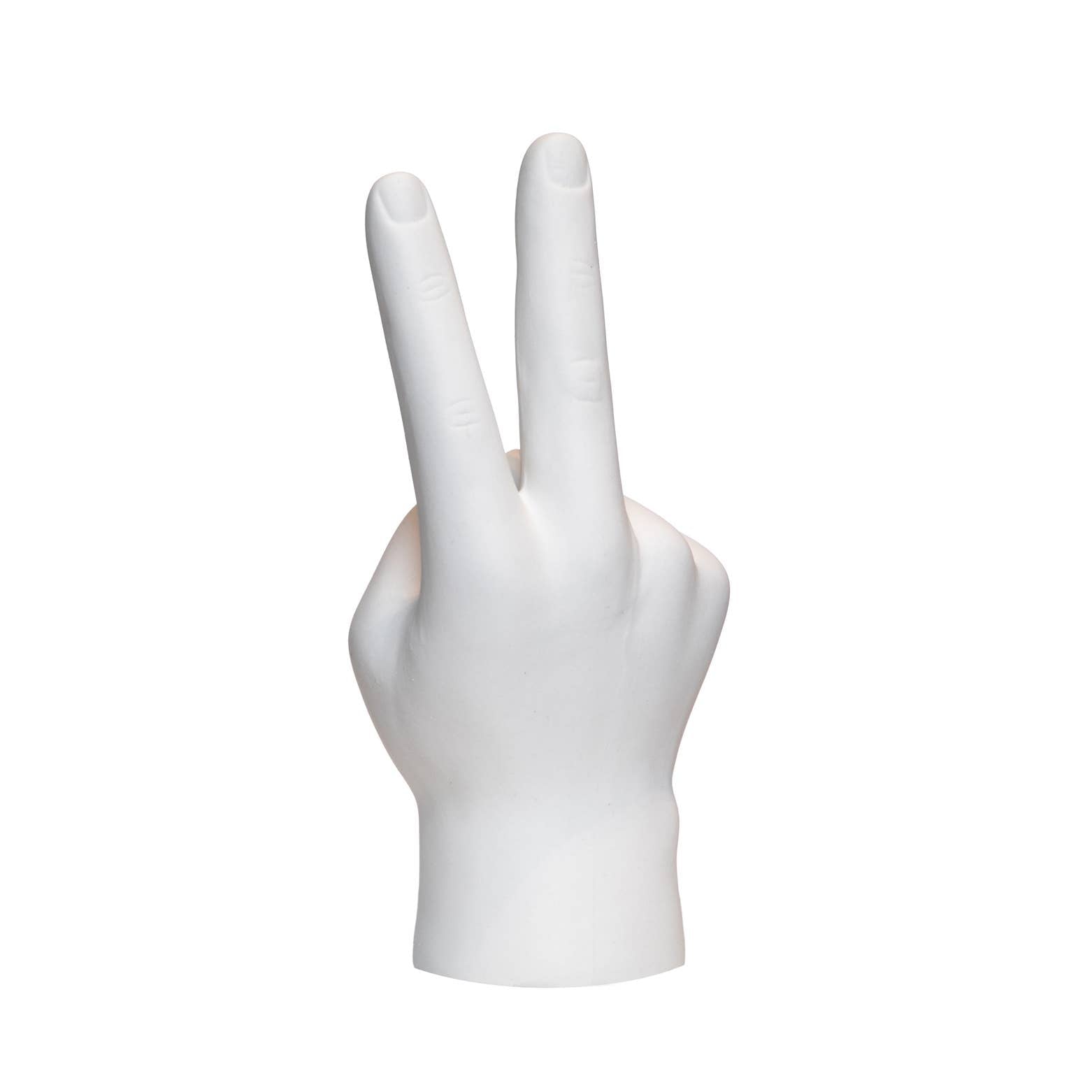 White Peace Sign Tabletop - 8" tall