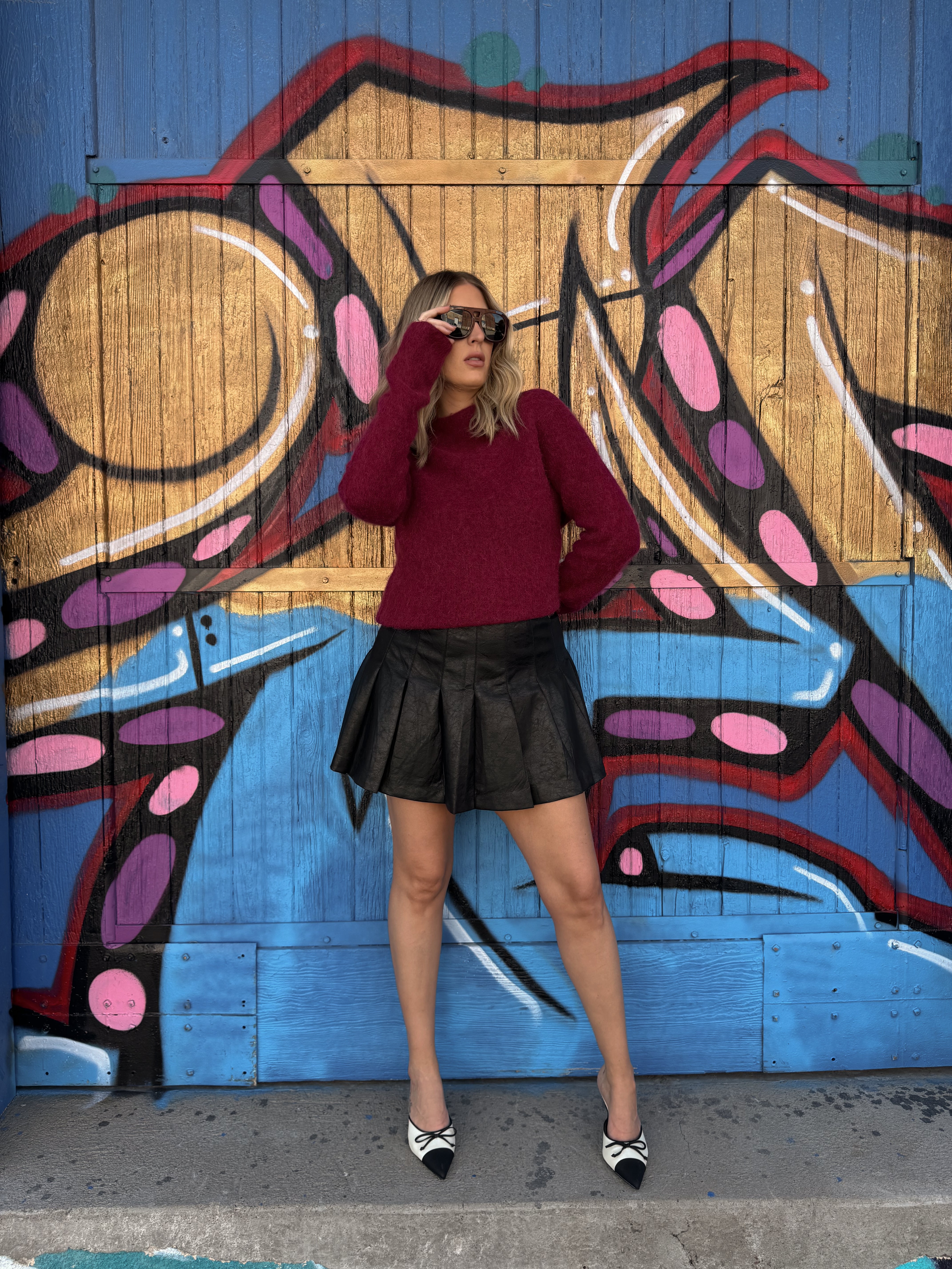 Frnch Figaro Sweater in Bordeaux