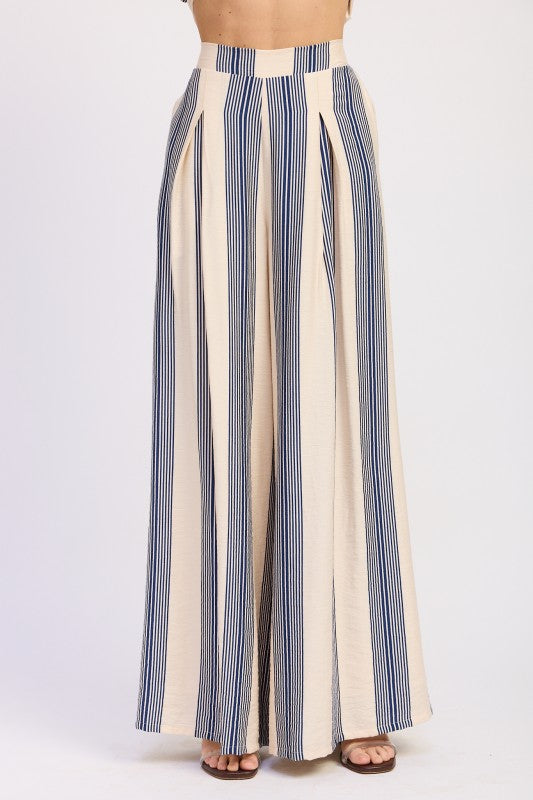 PRE-ORDER (ETA 6/30) Bri Halter Top - Navy Stripe