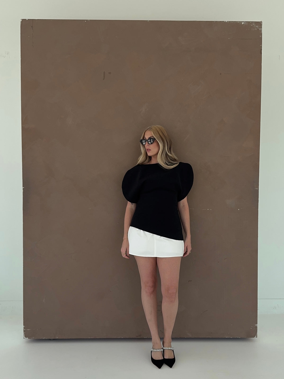 Brandy Structured Top - Black