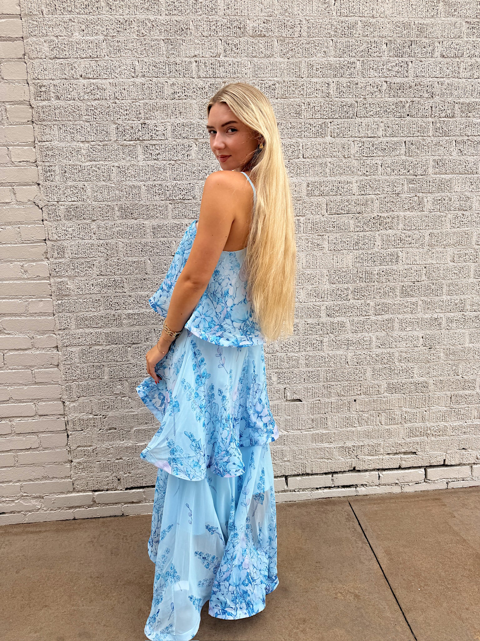 Danielle Floral Ruffle Dress