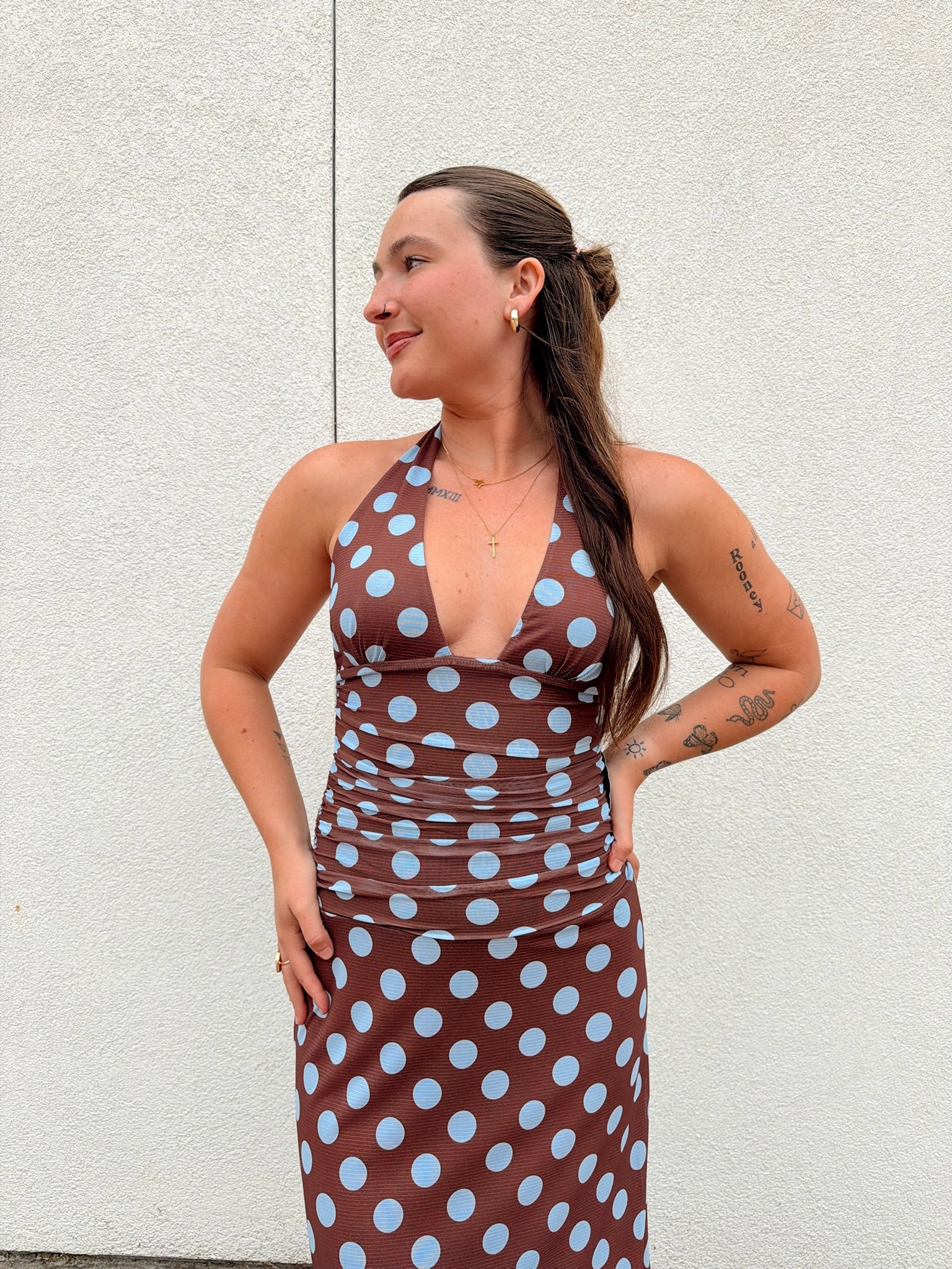 Leona Mesh Maxi Dress
