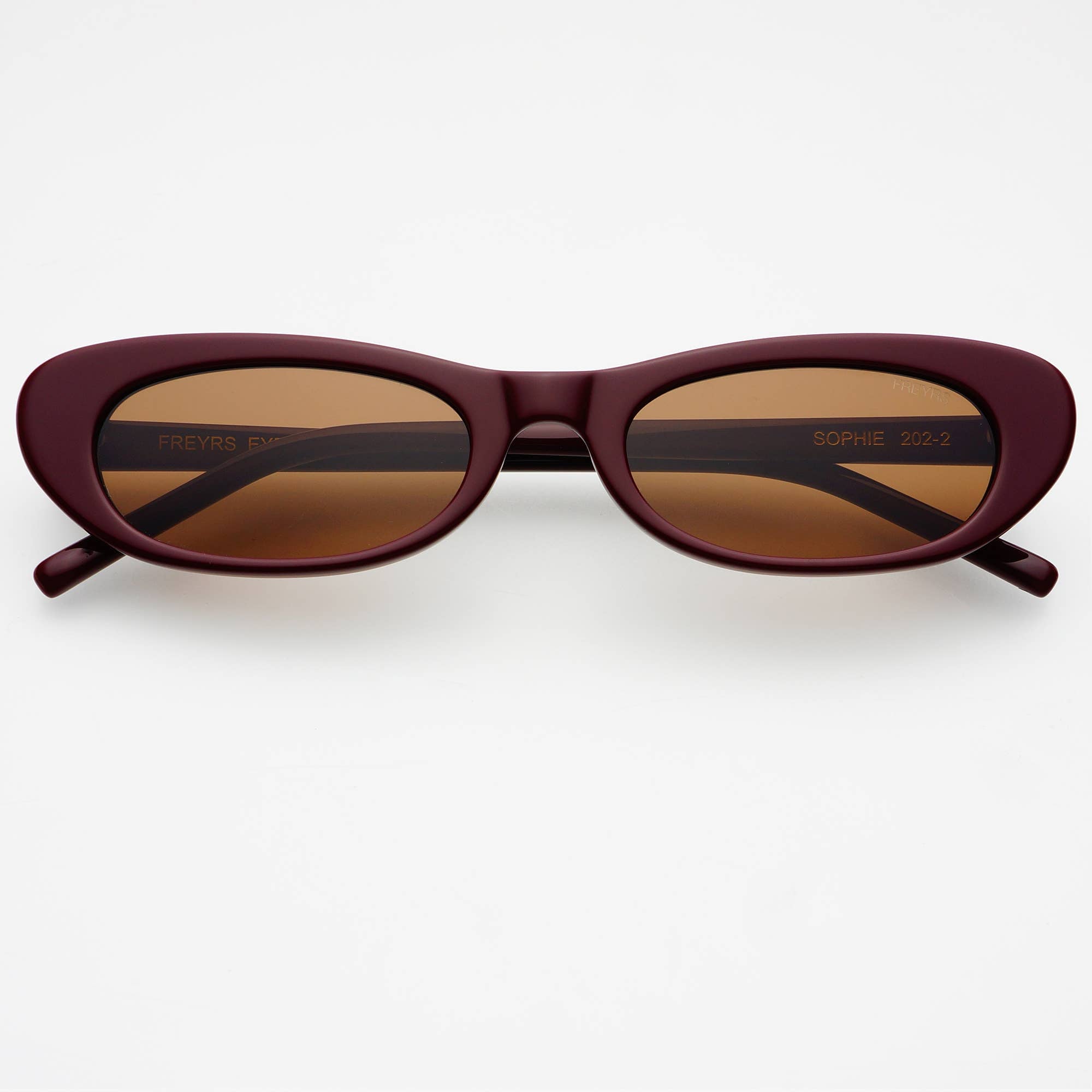 Freyrs Sophie Acetate Cat Eye Sunglasses : Burgundy
