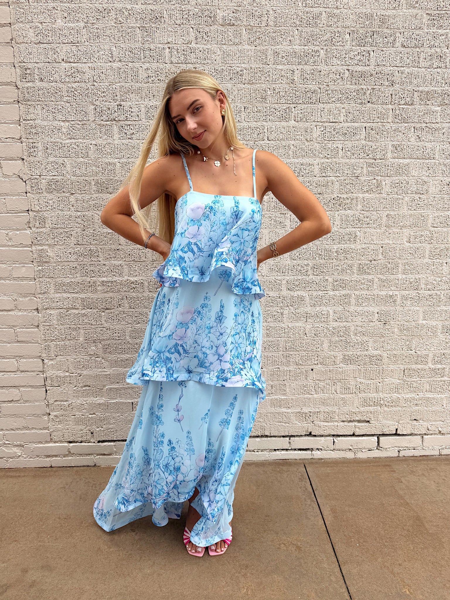 Danielle Floral Ruffle Dress