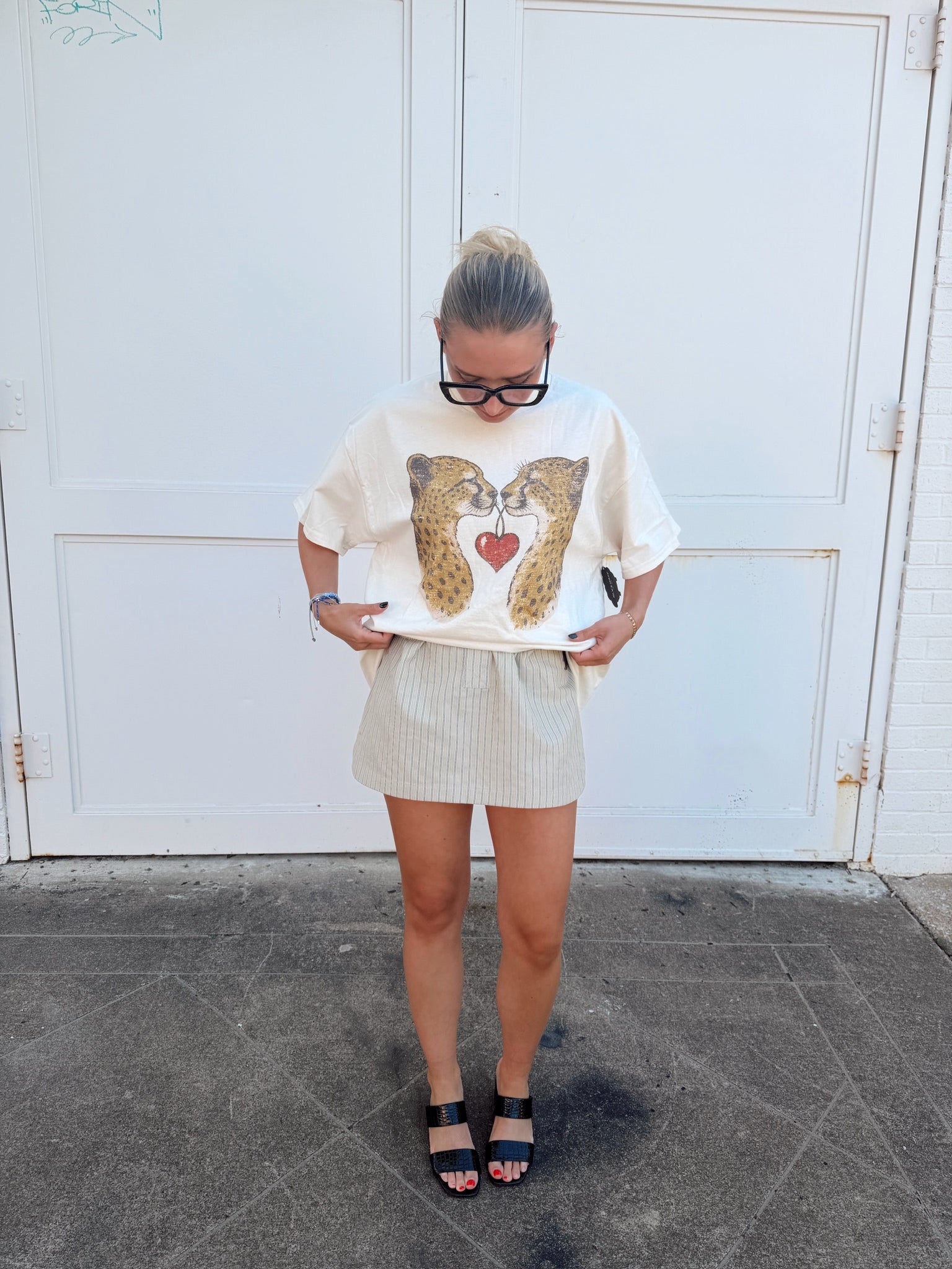 Partners In Crime Cheetah Oversized Graphic Tee