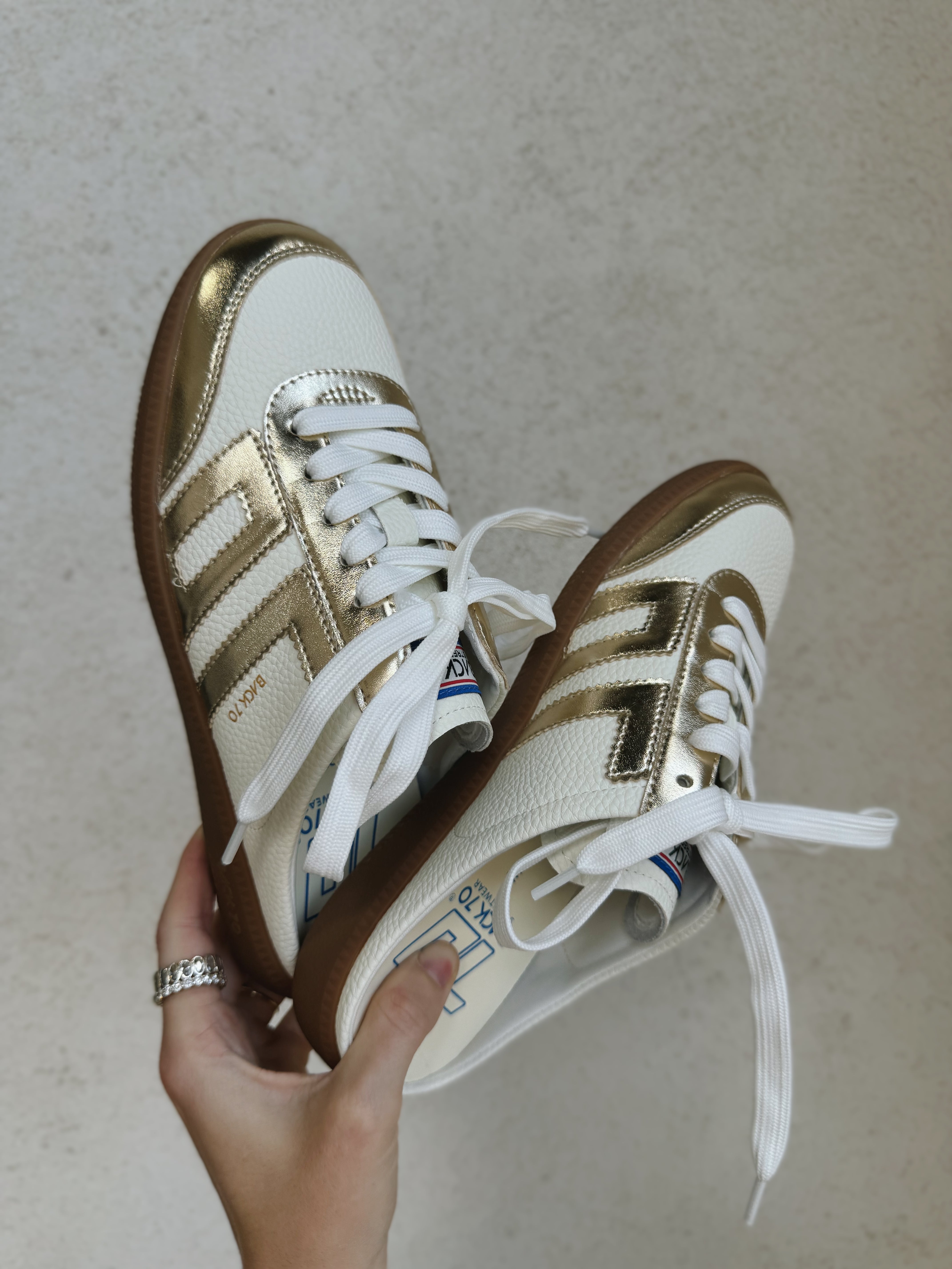 Back 70 Easter Backless Sneakers in Gold