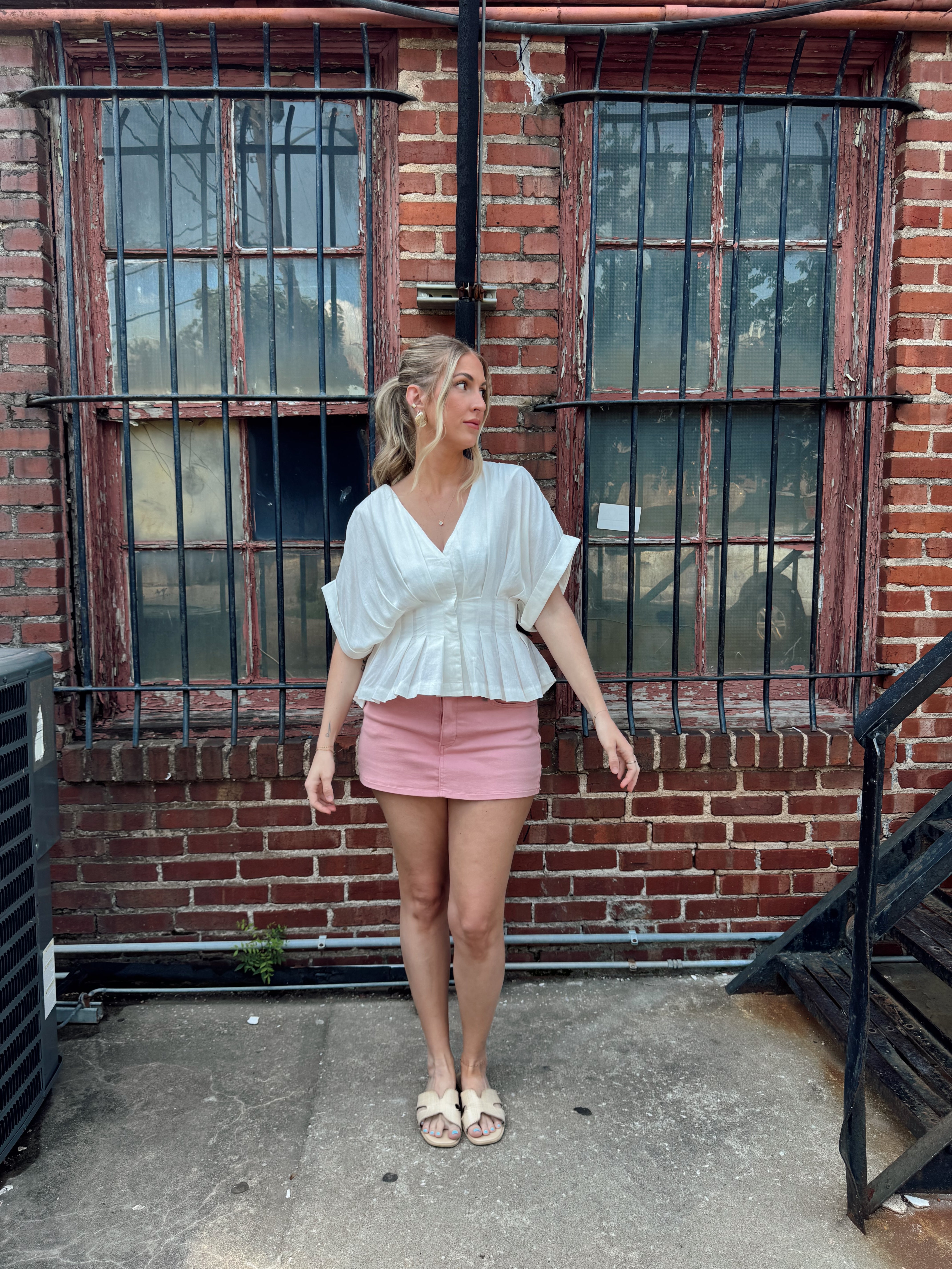Elevated Affairs Pleated Detail Shirt