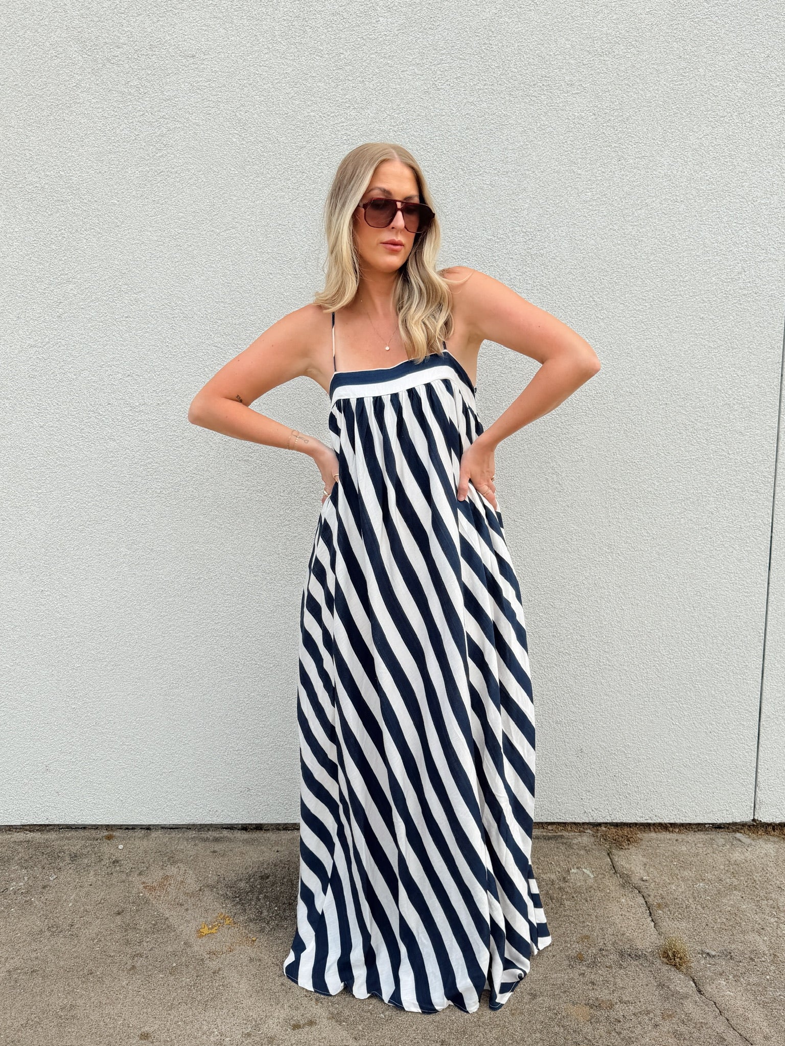 Main Street Stripe Maxi Dress