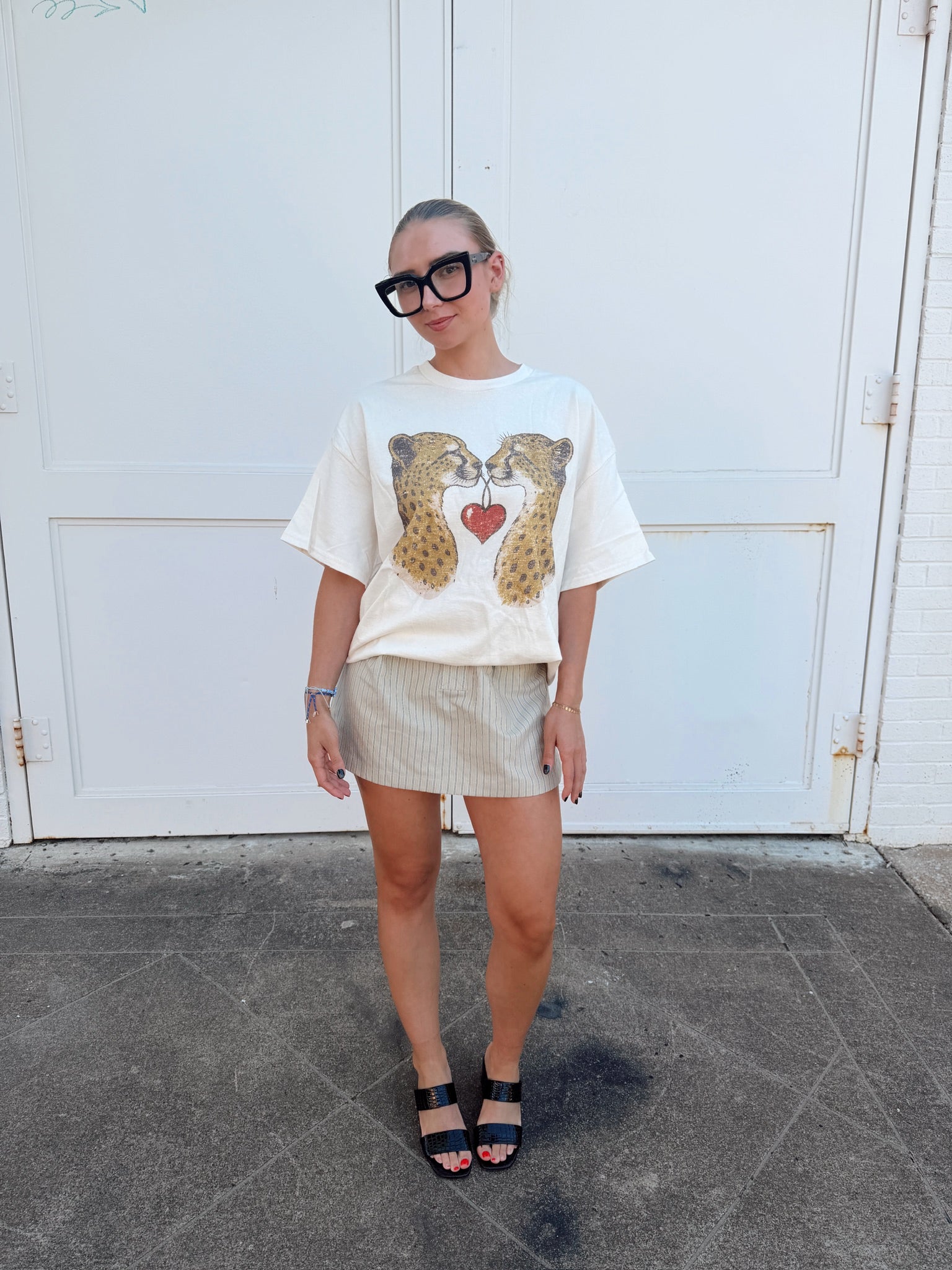 Partners In Crime Cheetah Oversized Graphic Tee