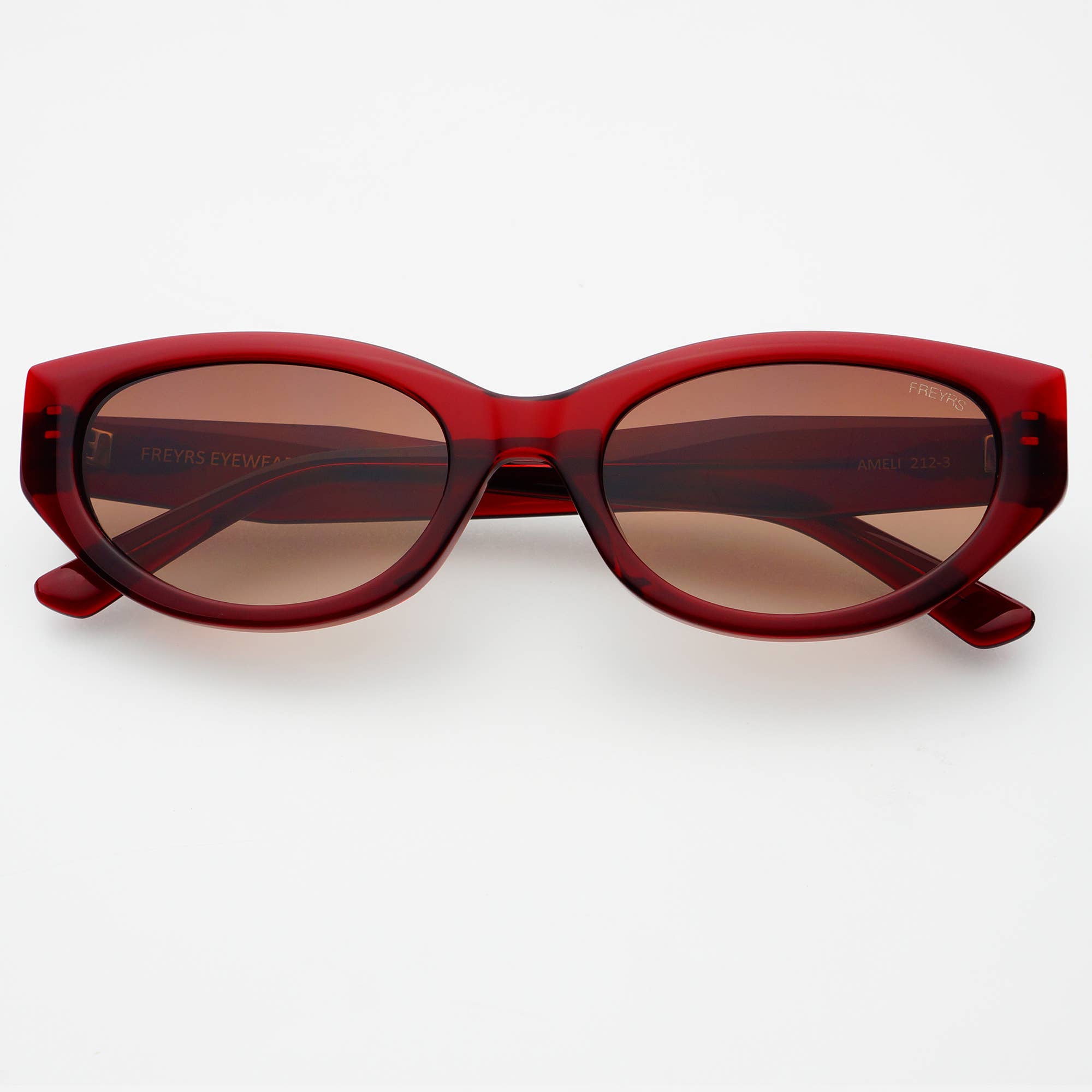Freyrs Ameli Acetate Cat-Eye Sunglasses: Red