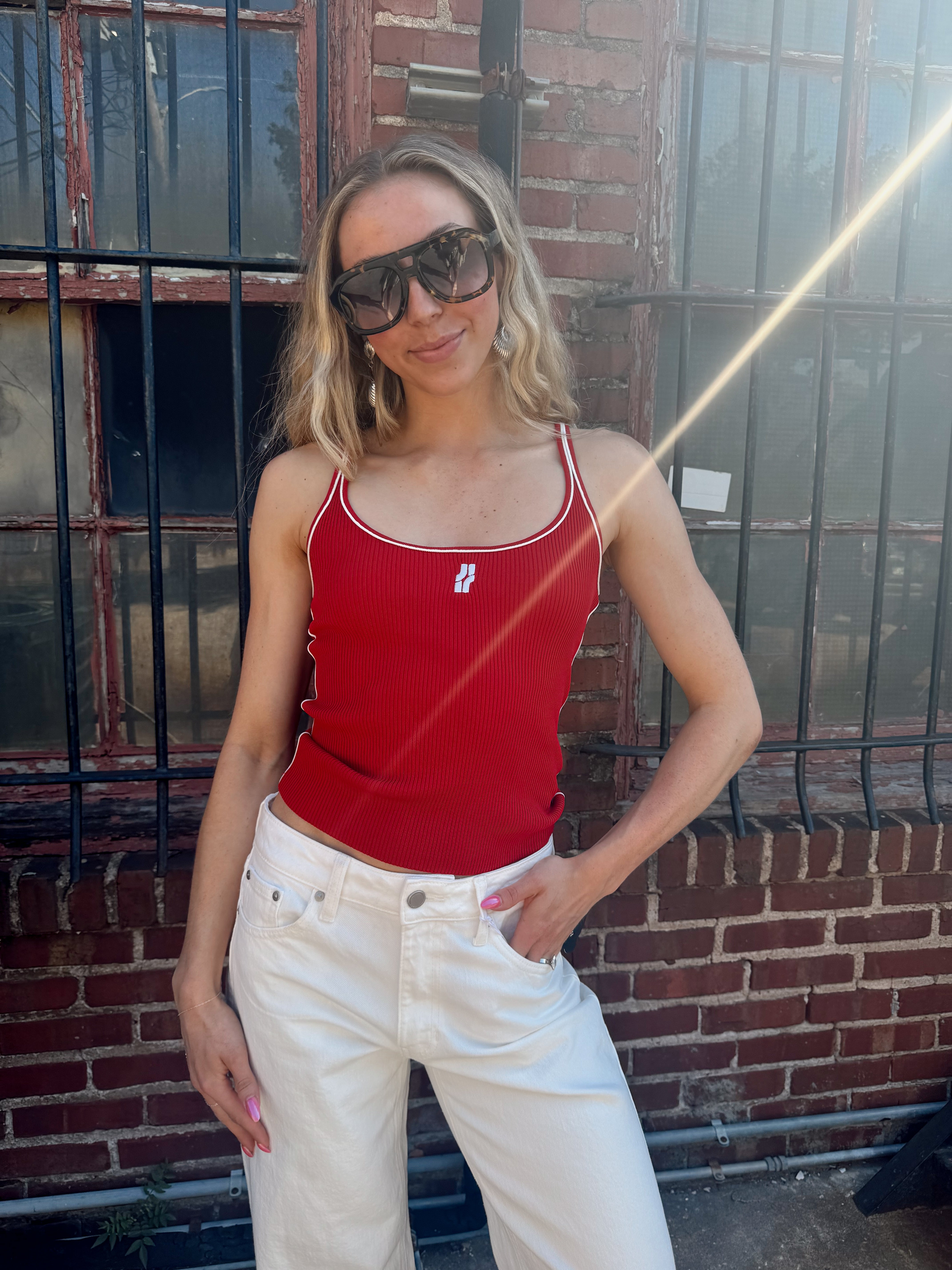 Jiji Franck Tank in Rouge
