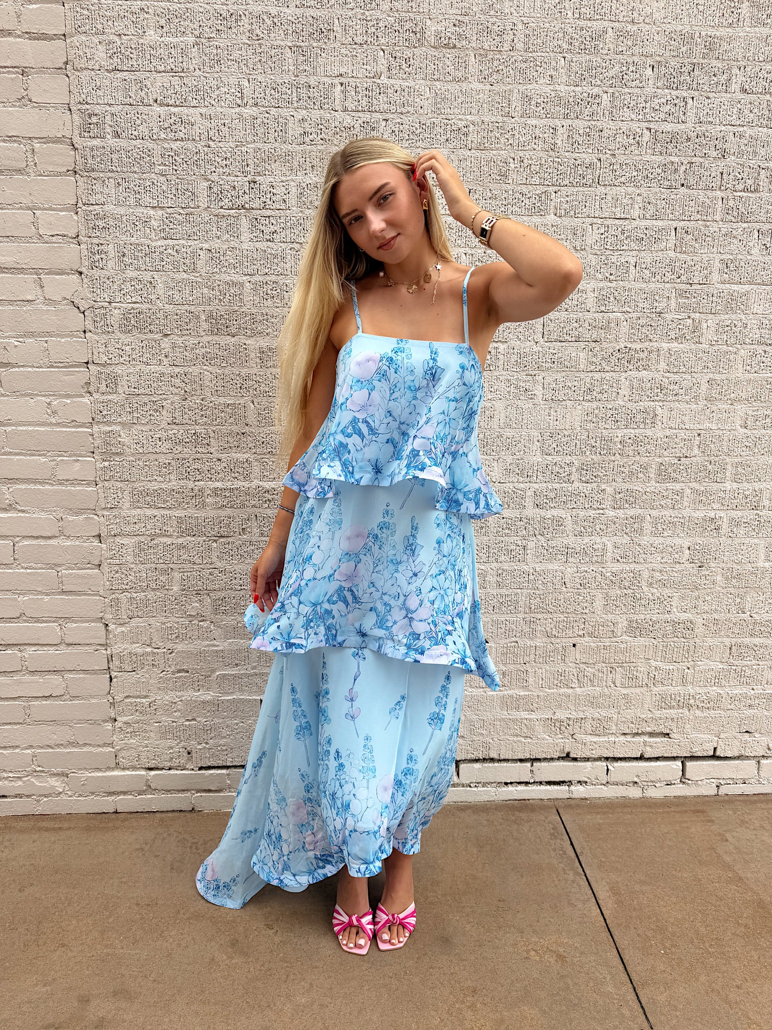 Danielle Floral Ruffle Dress