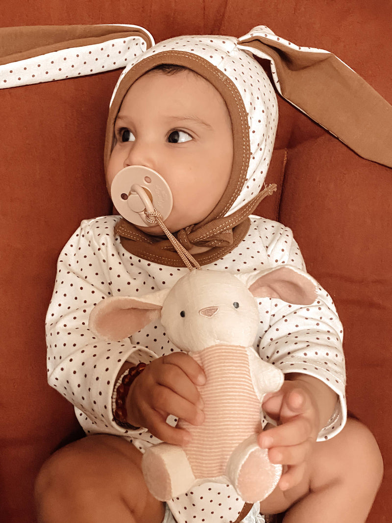 Bitzy Pal Natural Rubber Pacifier & Plush: Bunny