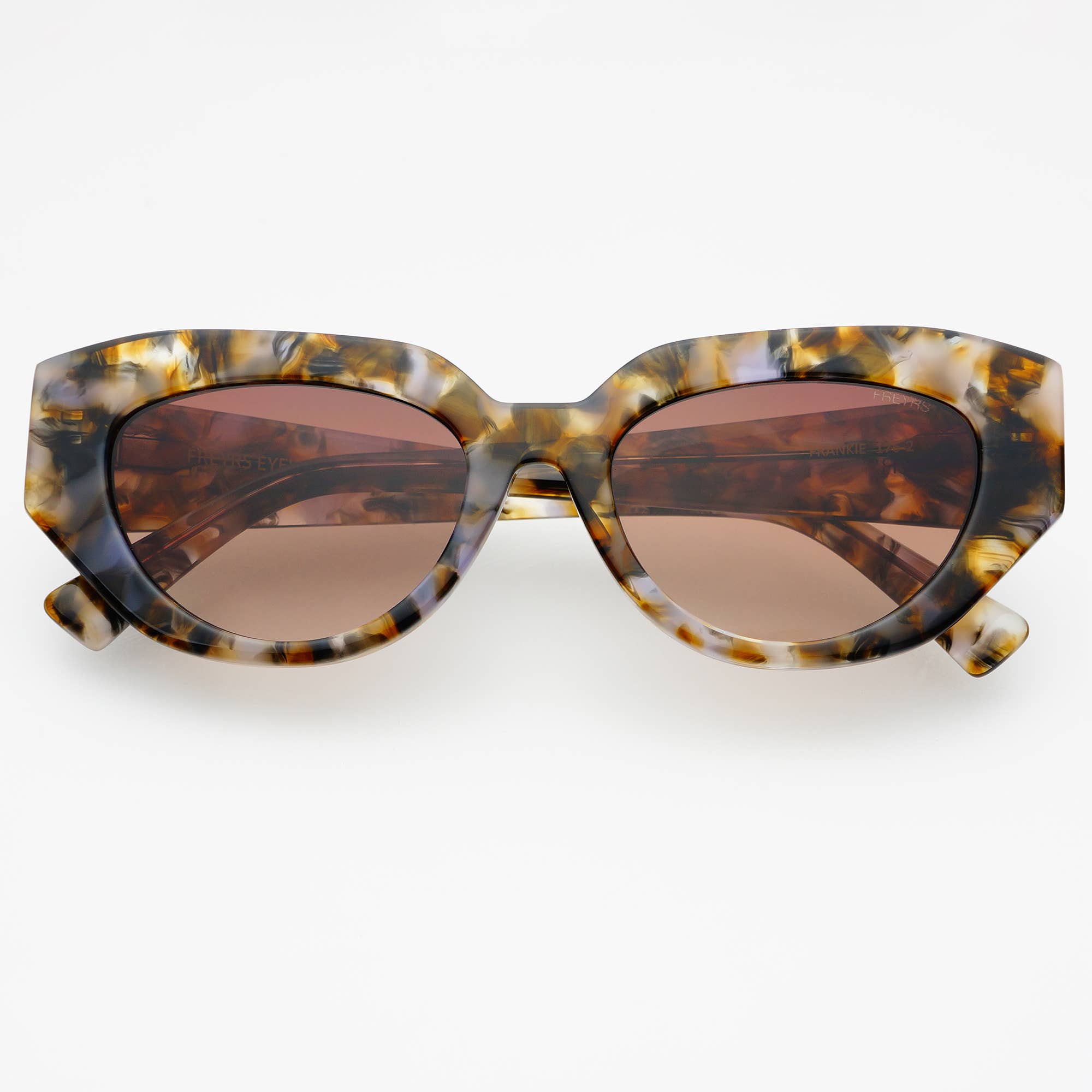 Frankie Acetate Cat Eye Sunglasses - Brown Pearl