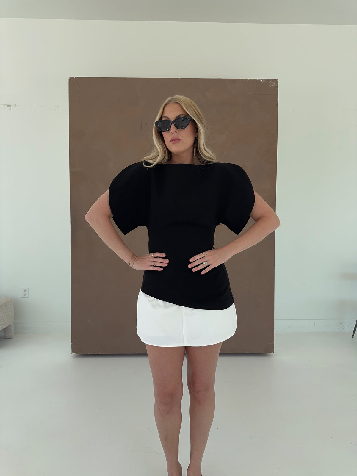 Brandy Structured Top - Black