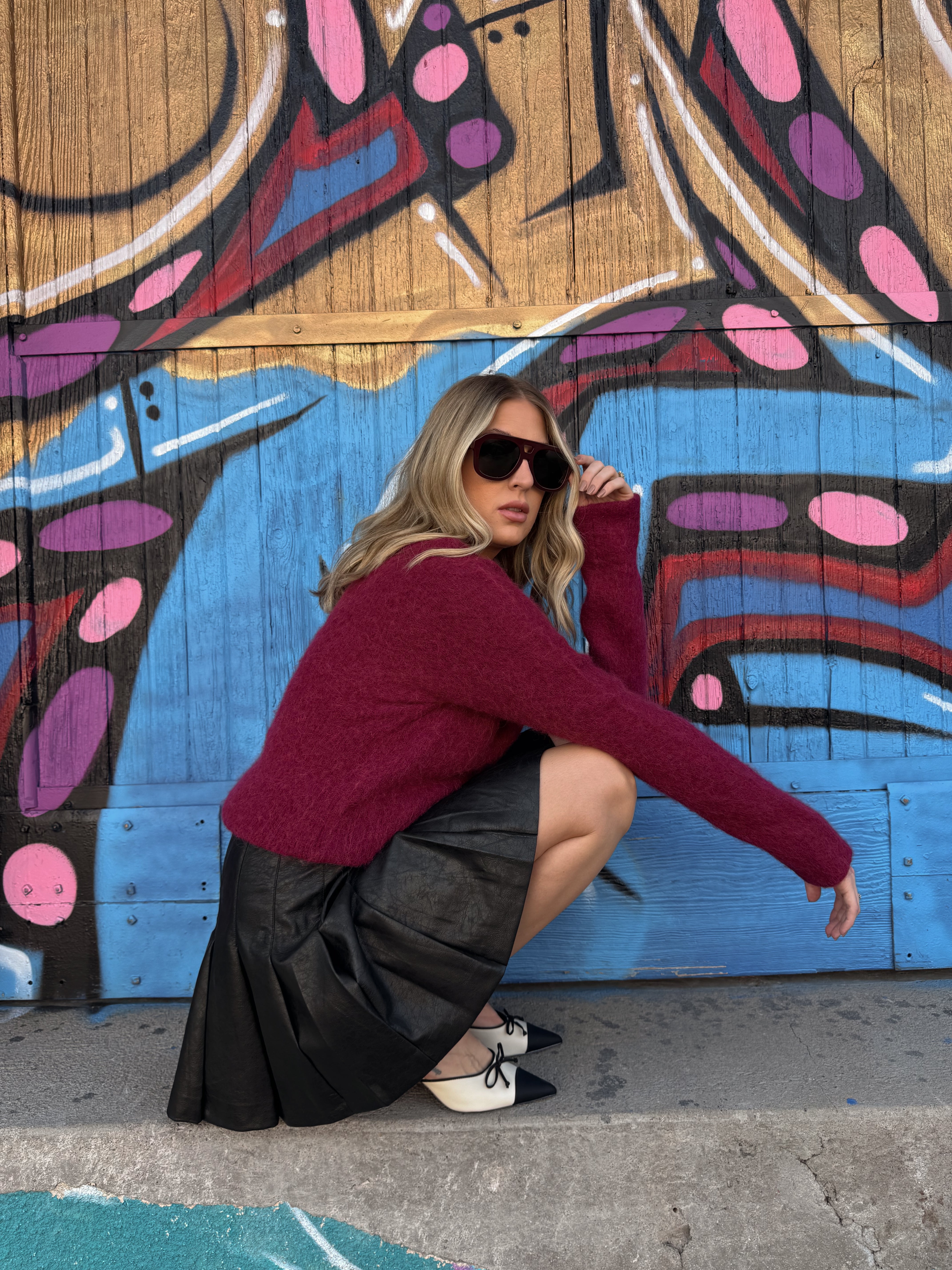 Frnch Figaro Sweater in Bordeaux