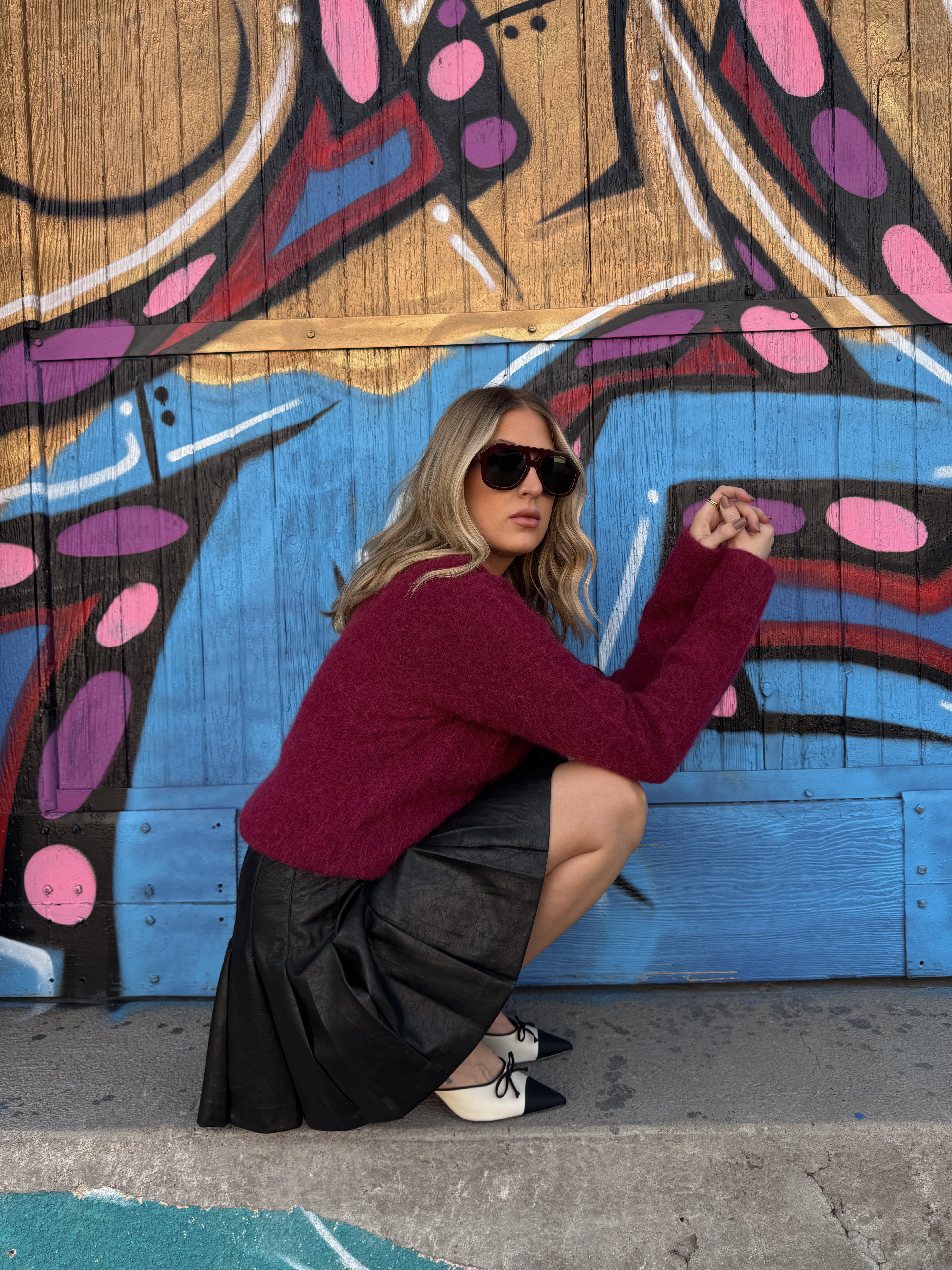 Frnch Figaro Sweater in Bordeaux