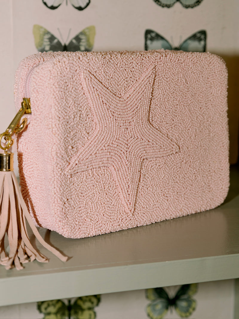 Matte Pink Star Crossbody Box Bag