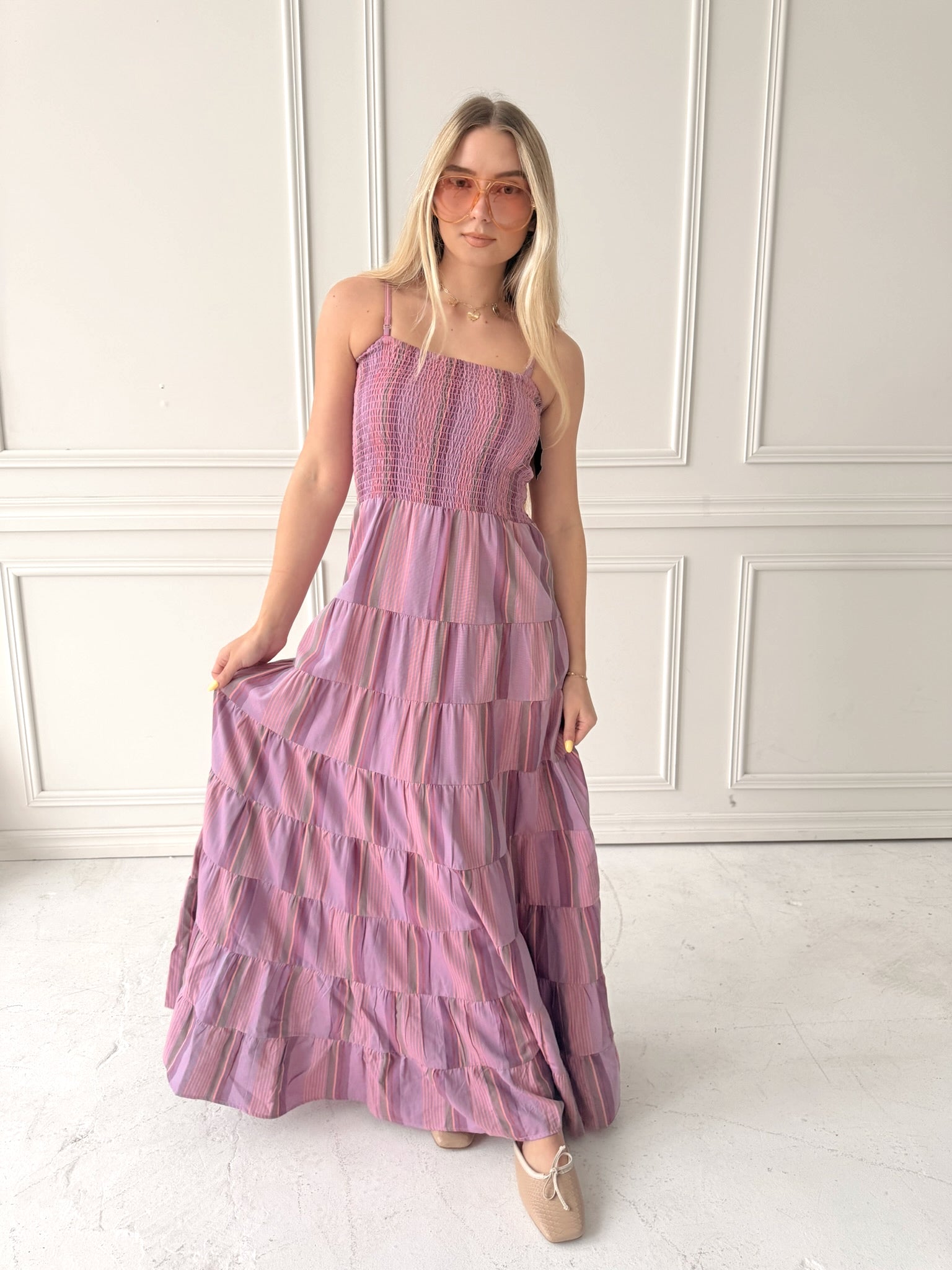 Frnch Lilaea Dress in Lilas