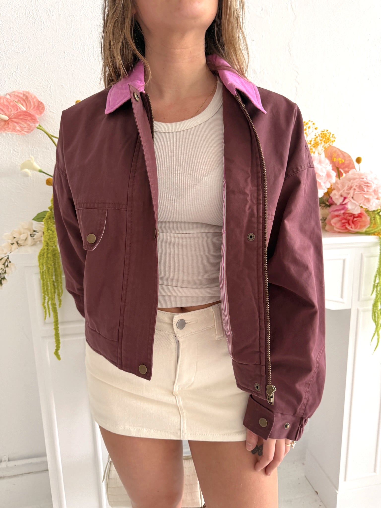 Frnch Tigressa Jacket in Bordeaux