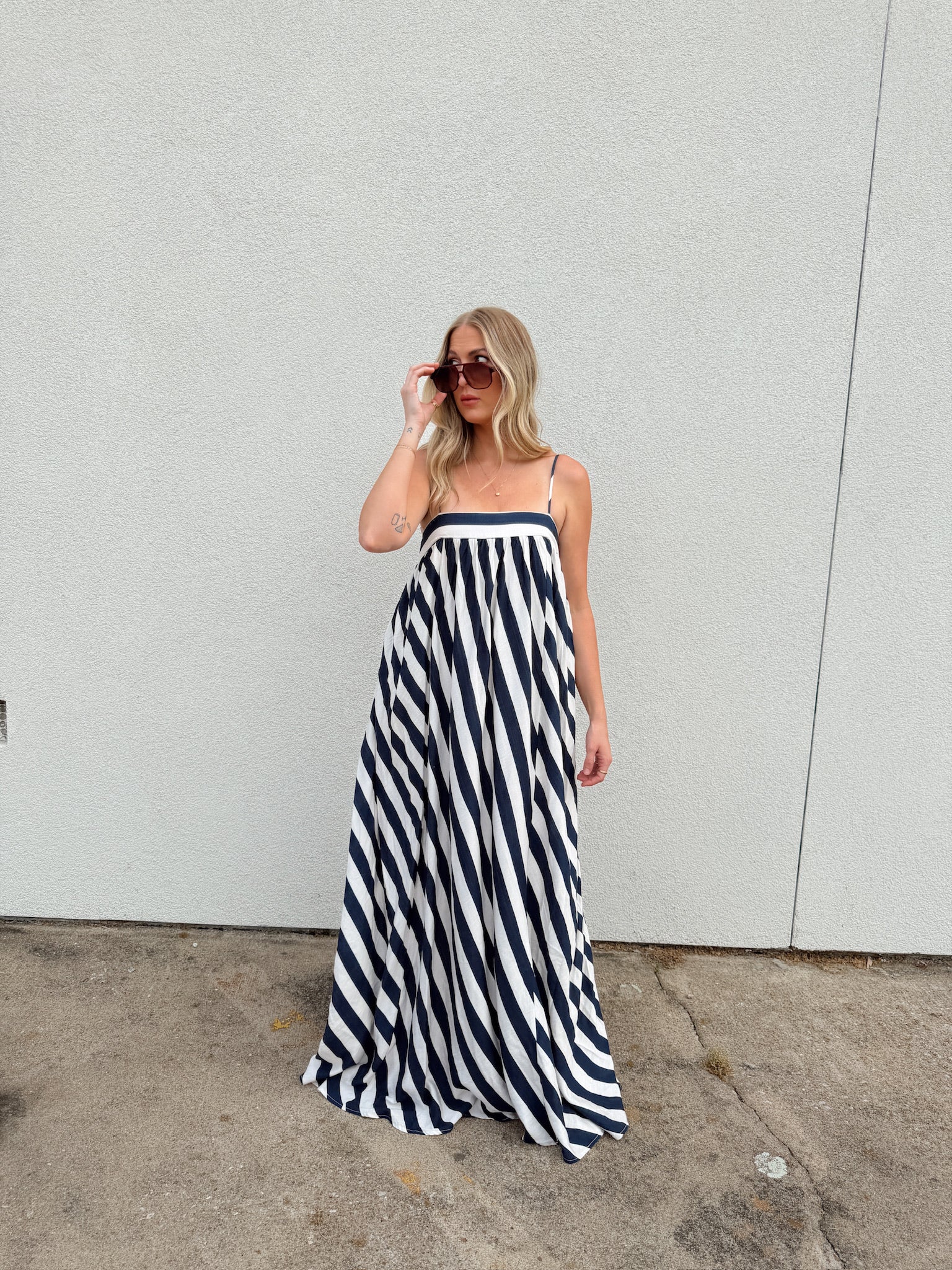 Main Street Stripe Maxi Dress